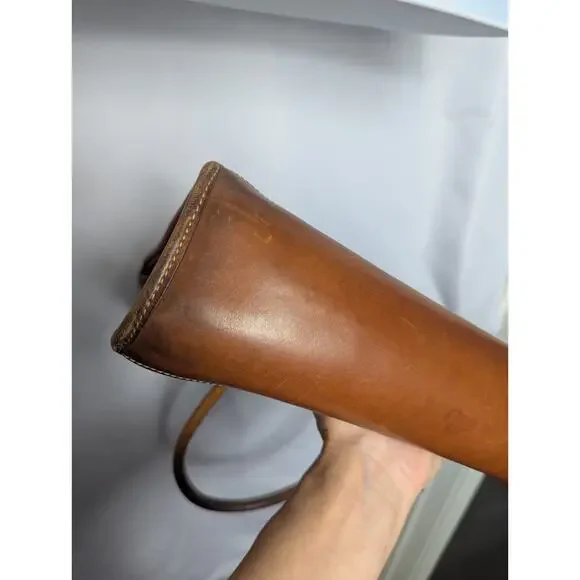 Vintage Dooney & Bourke Pebble British Tan Vachetta Leather Satchel Bag USA - Picture 14 of 16